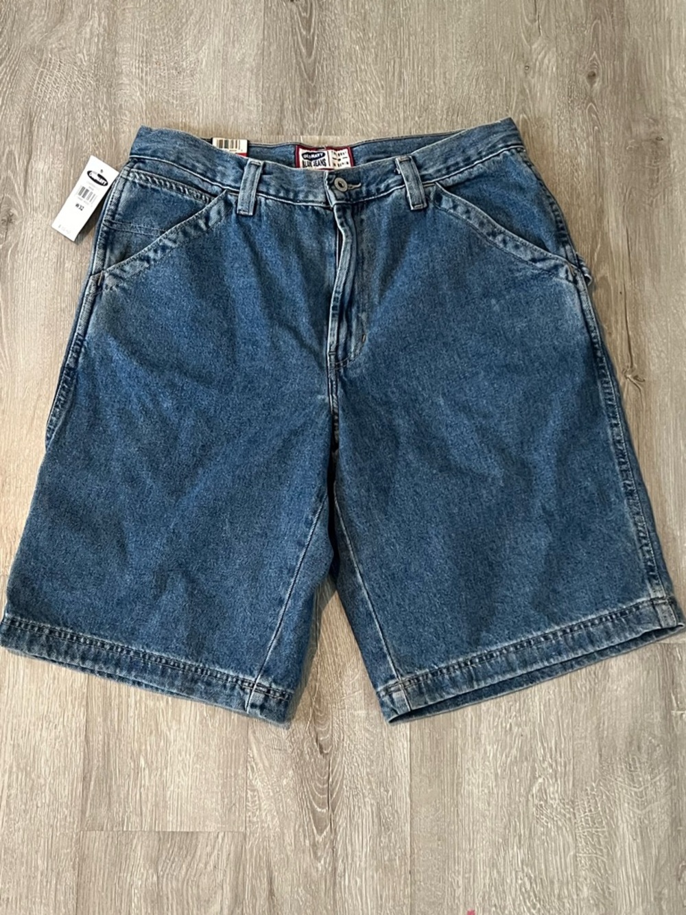 Vintage Y2K new with tags Old Navy Men's Denim carpenter Shorts - Dark Blue Wash
